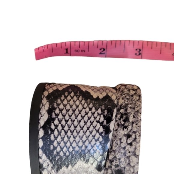 Vince Ralston Sahara Snake Print Leather Slip On Mule Women's Size 8 Block Heel - Picture 8 of 12